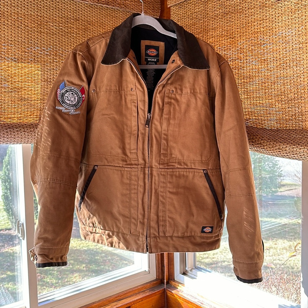 Dickie’s Canvas Work Jacket with Embroidered Union Sleeve L